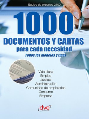 cover image of 1000 documentos y cartas para cada necesidad